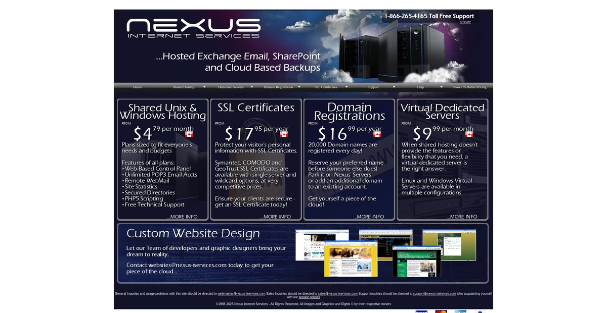 Nexus Internet Services Screenshot
