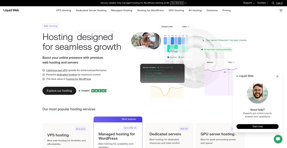 Web Hosting: Fast & Secure VPS, Cloud, Bare Metal Servers Screenshot