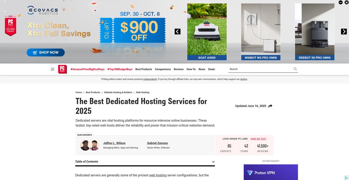 The Best Dedicated Hosting Services for 2025 Screenshot
