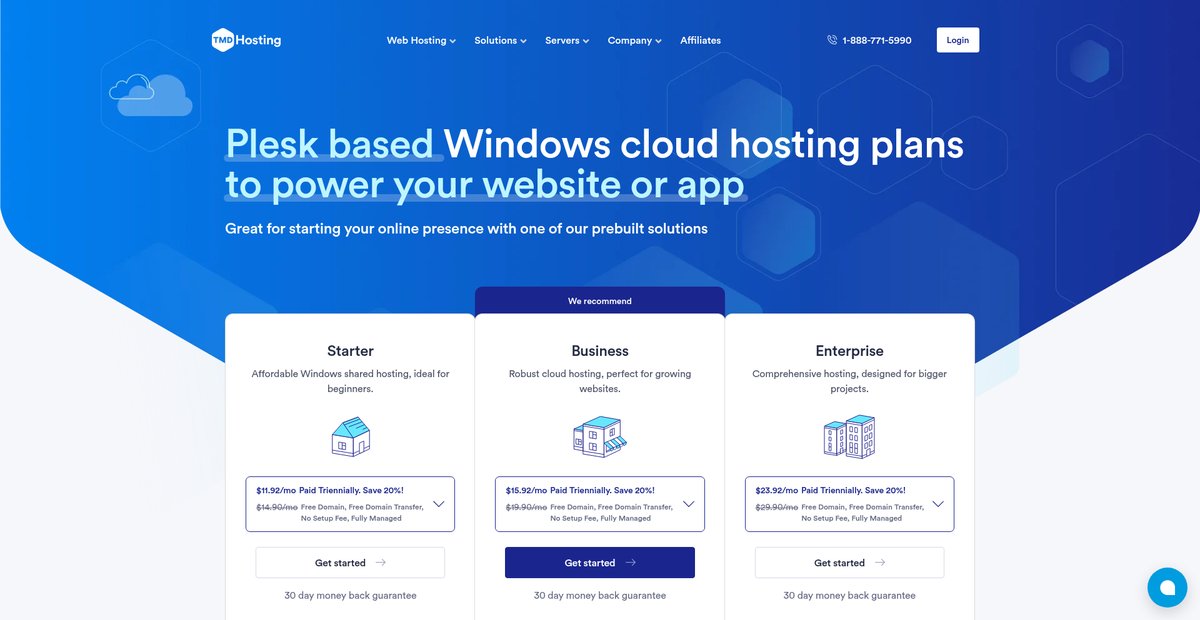 Reliable Windows ASP.NET Hosting by TMDHosting Screenshot