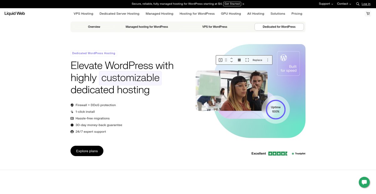 Dedicated Hosting for WordPress with 1-Click Install Screenshot