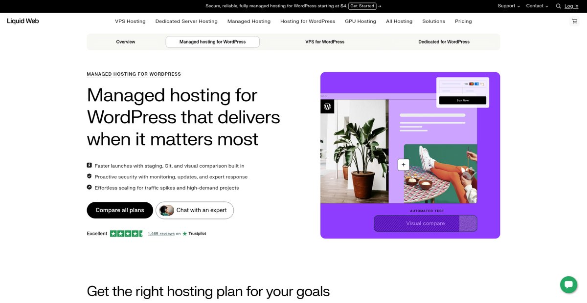 Managed Hosting for WordPress at $4/mo | Proven Speed and Scale Screenshot