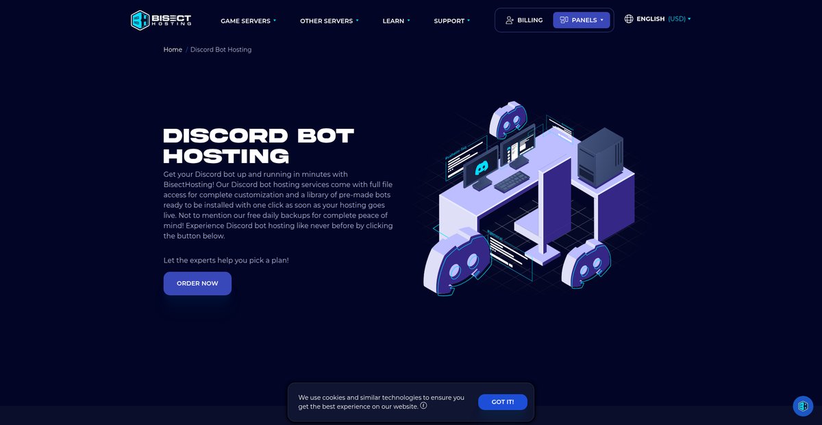 Discord Bot Hosting | 24/7/365 Uptime Screenshot