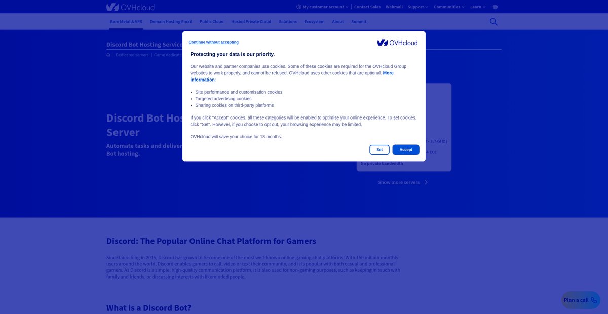 Discord Bot Hosting Services Screenshot