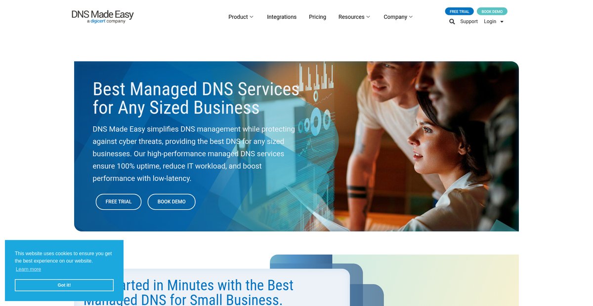 Managed DNS Business Services & Solutions Provider Screenshot