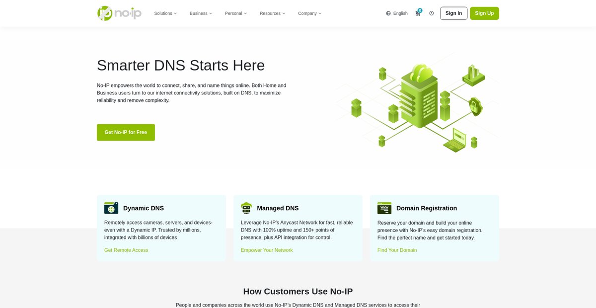 No-IP | Smarter DNS Starts Here Screenshot