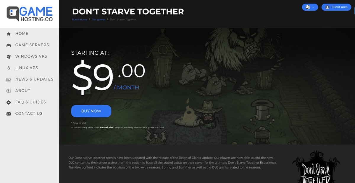 GameHosting.co - Don't Starve Together Screenshot
