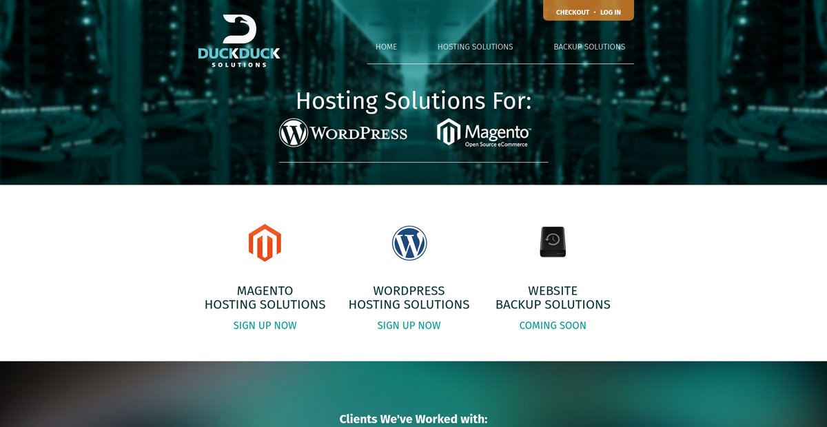 Home page Screenshot