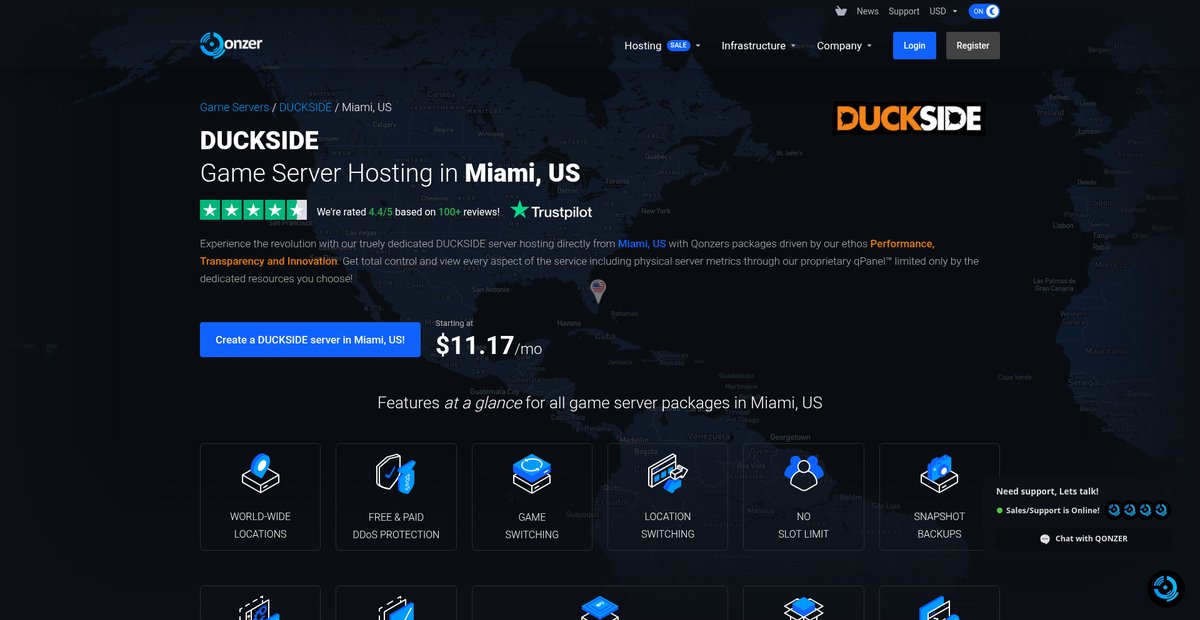 DUCKSIDE Server Hosting in Miami Florida, United States Screenshot