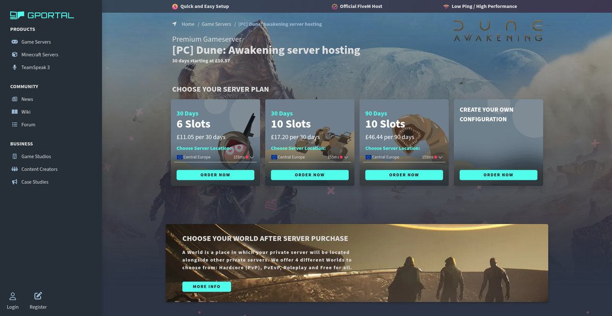 [PC] Dune: Awakening server hosting Screenshot