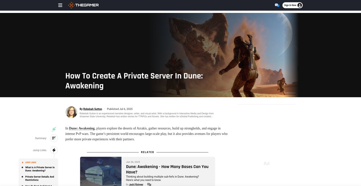 How To Create A Private Server In Dune: Awakening Screenshot