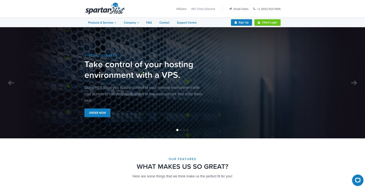 Spartan Host - Dedicated Server Hosting | Dedicated Servers | DDoS Protected VPS Screenshot