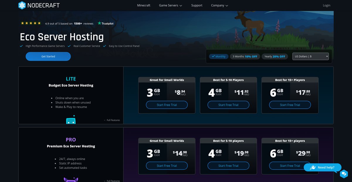 ECO Server Hosting Screenshot