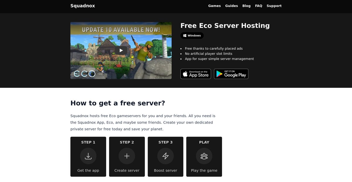 Free Eco Server Hosting Screenshot