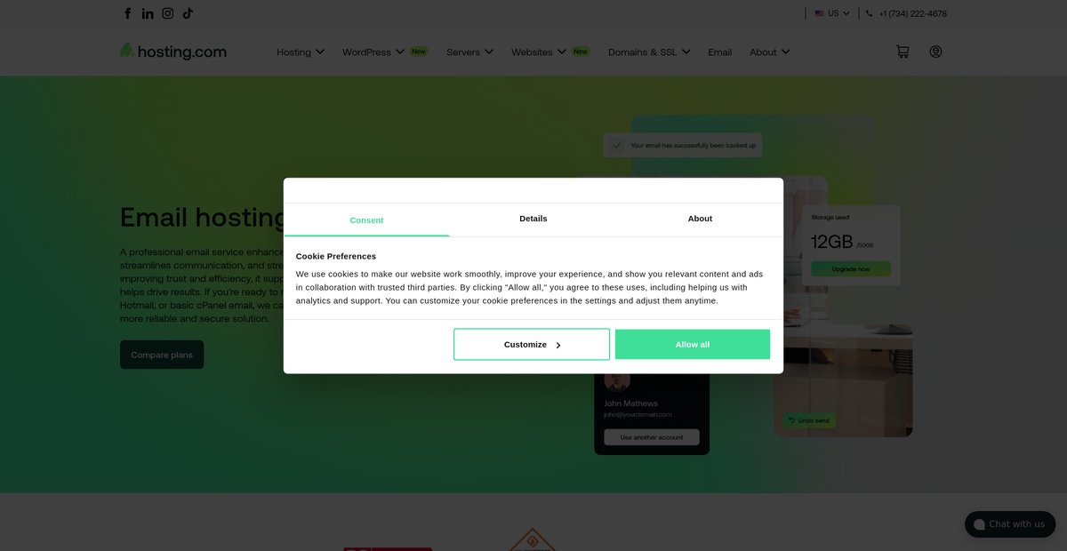 Reliable Email Hosted for Your Business Screenshot
