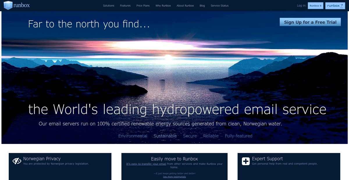 Secure and Private Email Hosting Services by Runbox Screenshot