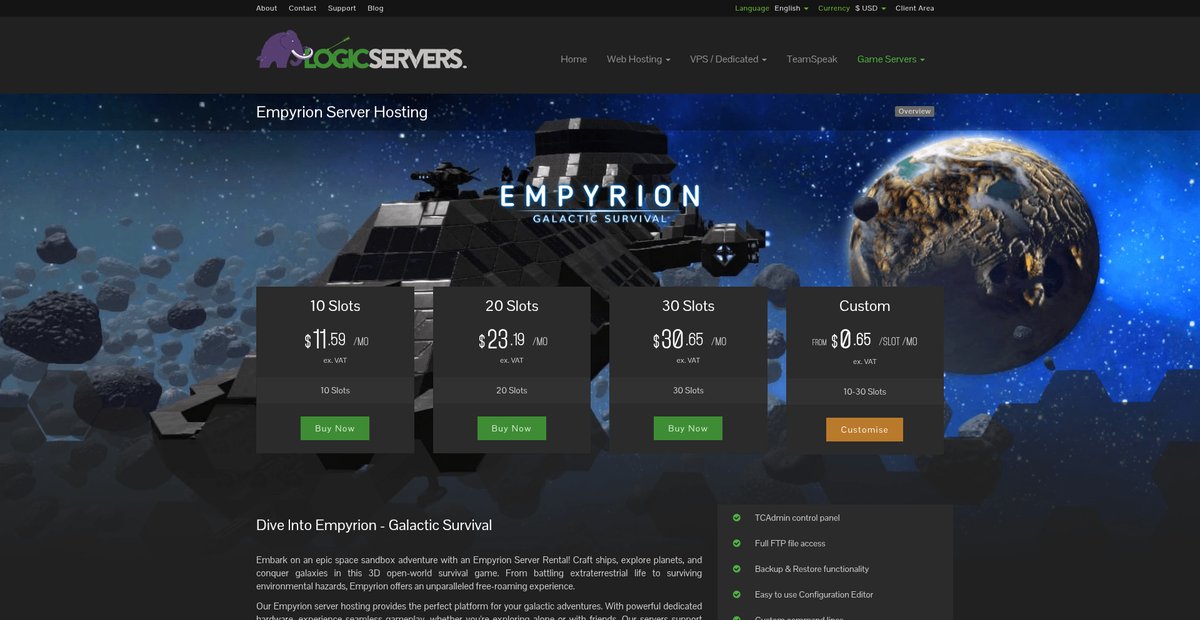 Empyrion Server Hosting | LogicServers Screenshot