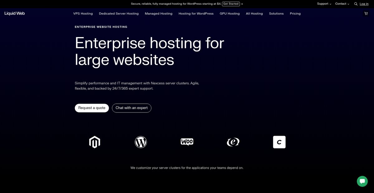 Enterprise Hosting Screenshot