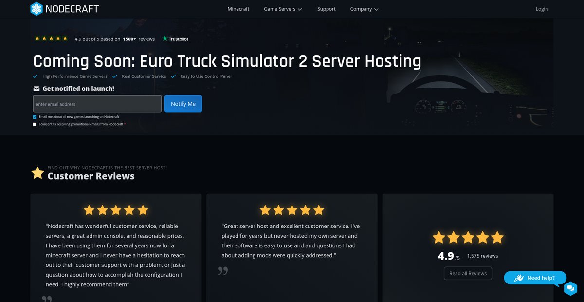 Coming Soon: Euro Truck Simulator 2 Server Hosting Screenshot