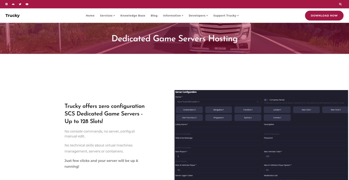 Dedicated Game Servers Hosting Screenshot