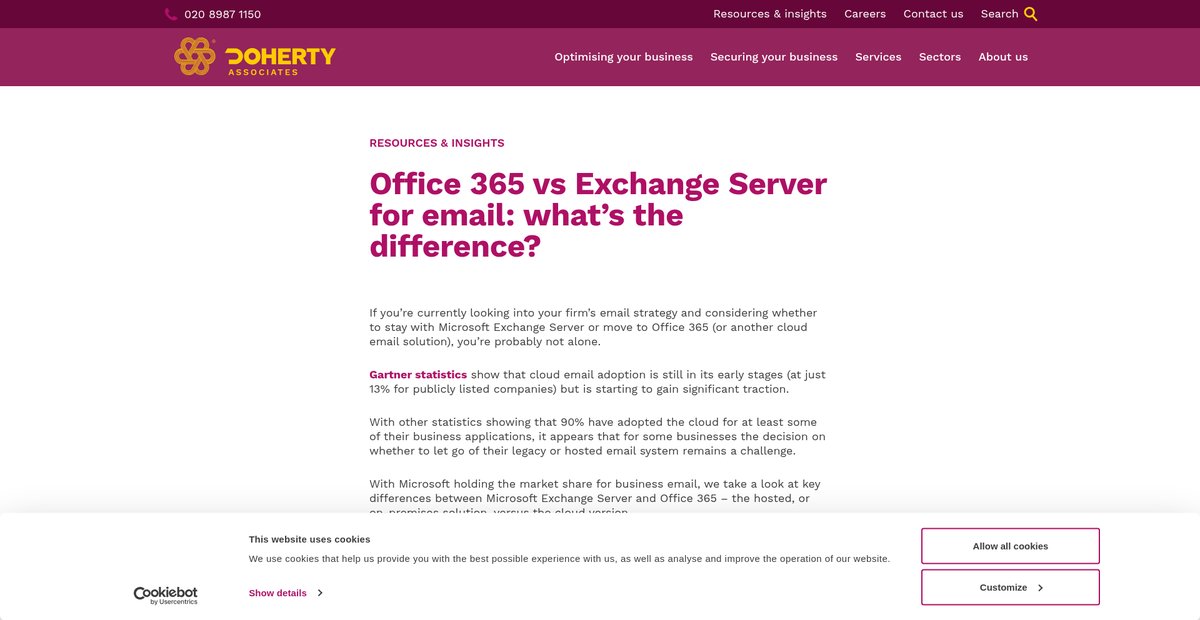 Office 365 vs Exchange Server for email: what's the ... Screenshot