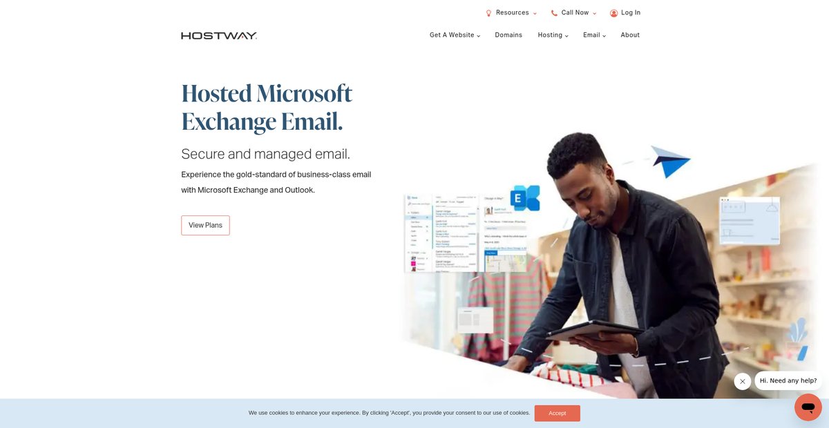 Microsoft Exchange Email Services & Support Screenshot