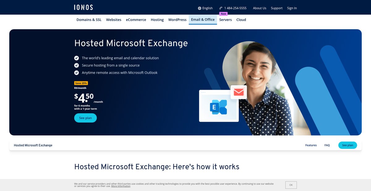 Hosted Microsoft Exchange » Mailboxes with managed ... Screenshot