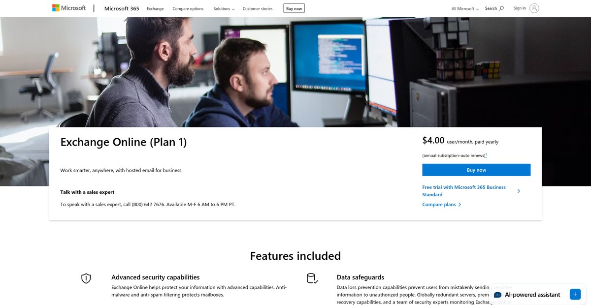 Exchange Online – Hosted Email for Business Screenshot