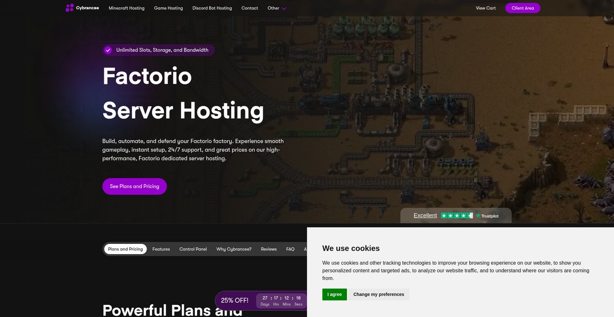 Factorio Server Hosting - Performance Optimized Screenshot