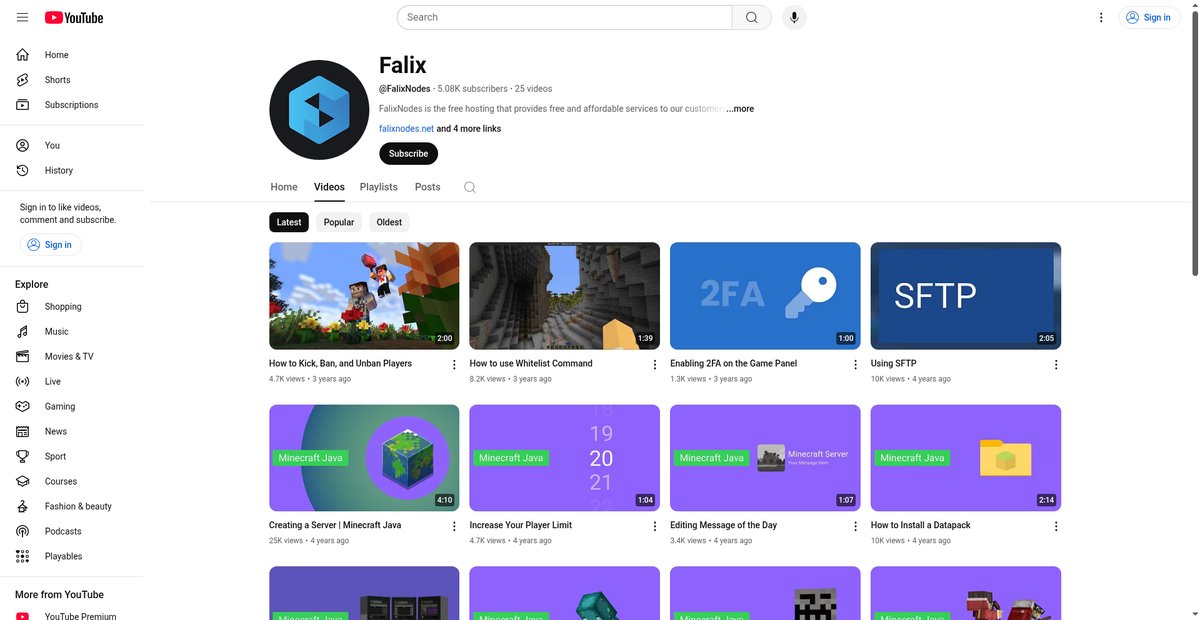 Falix Screenshot