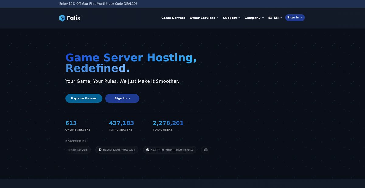 Falix: Minecraft Server Hosting Screenshot