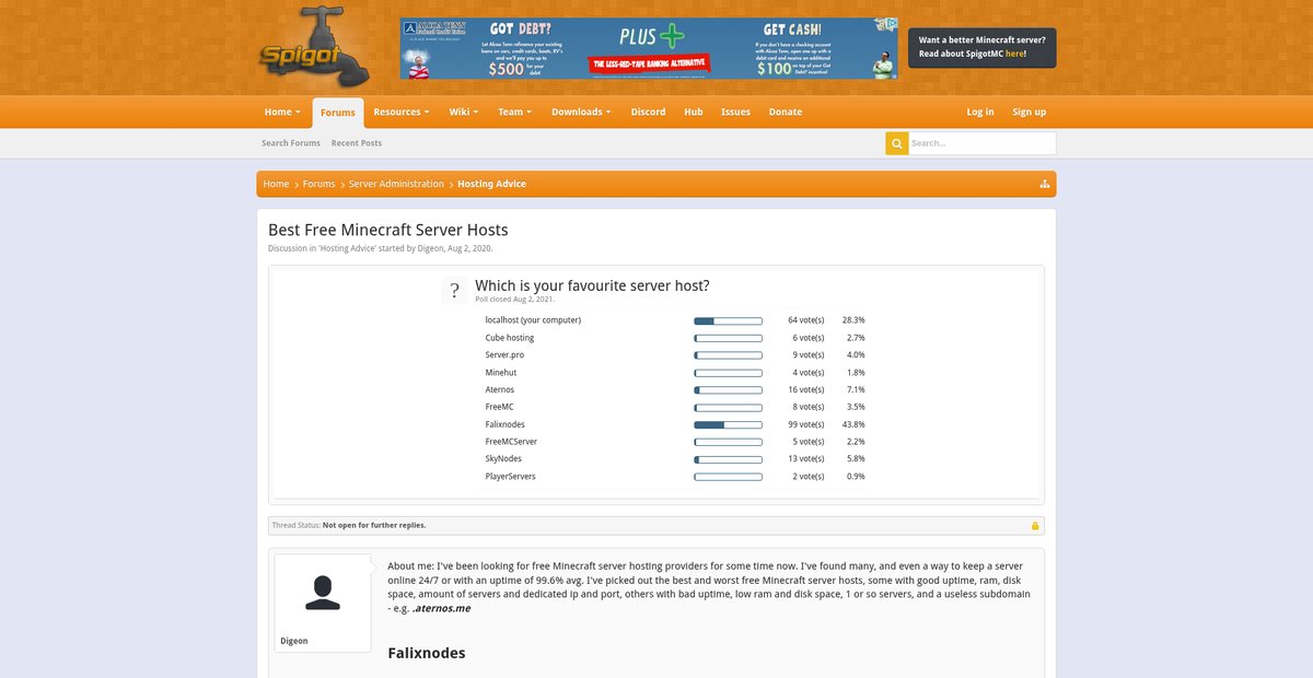Best Free Minecraft Server Hosts Screenshot