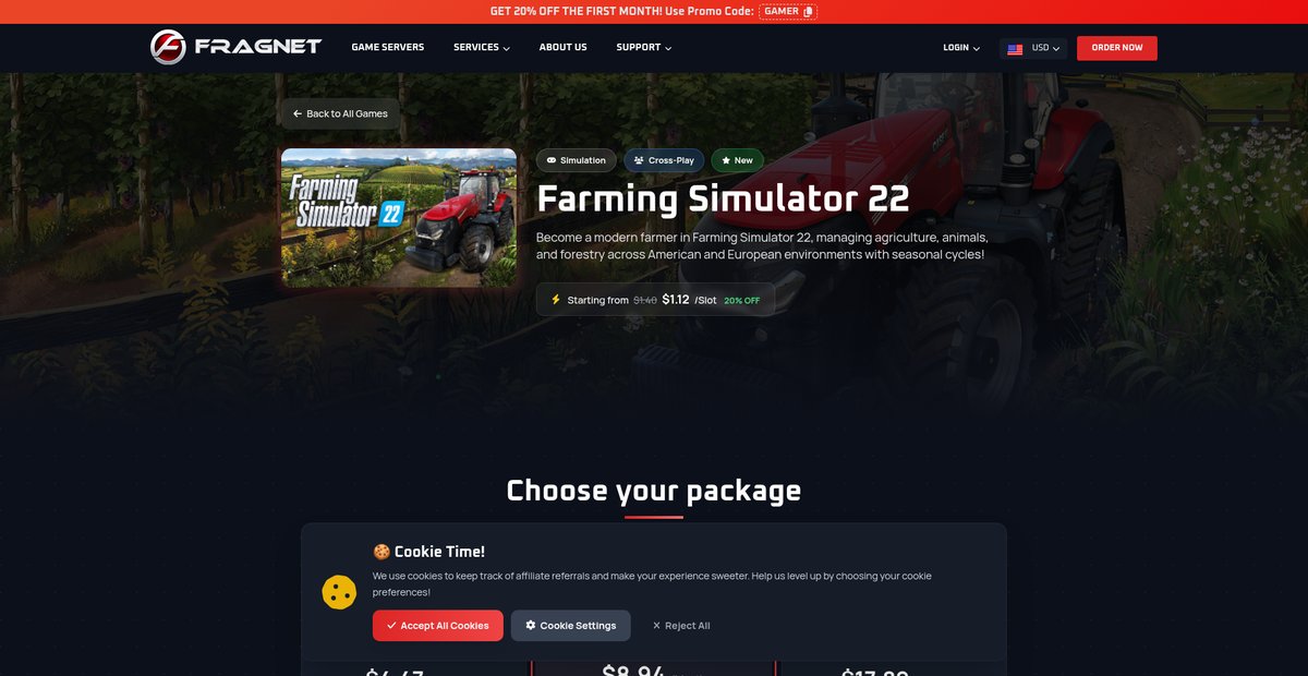 Farming Simulator 22 Server Hosting Screenshot