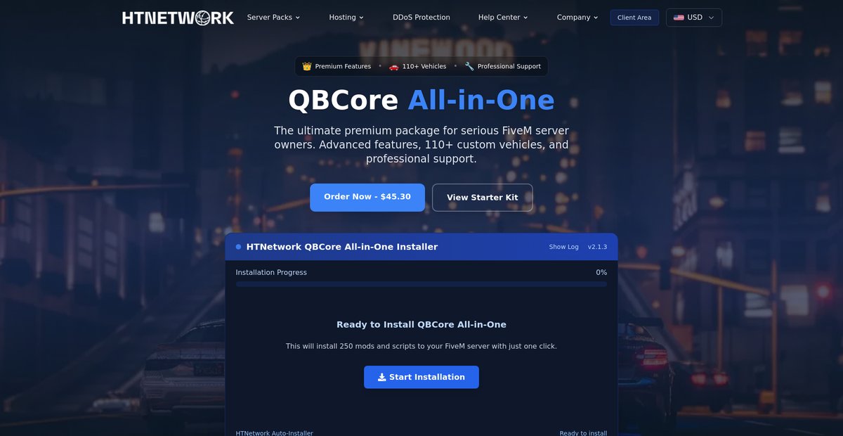 QBCore All-in-One FiveM Server Pack Screenshot