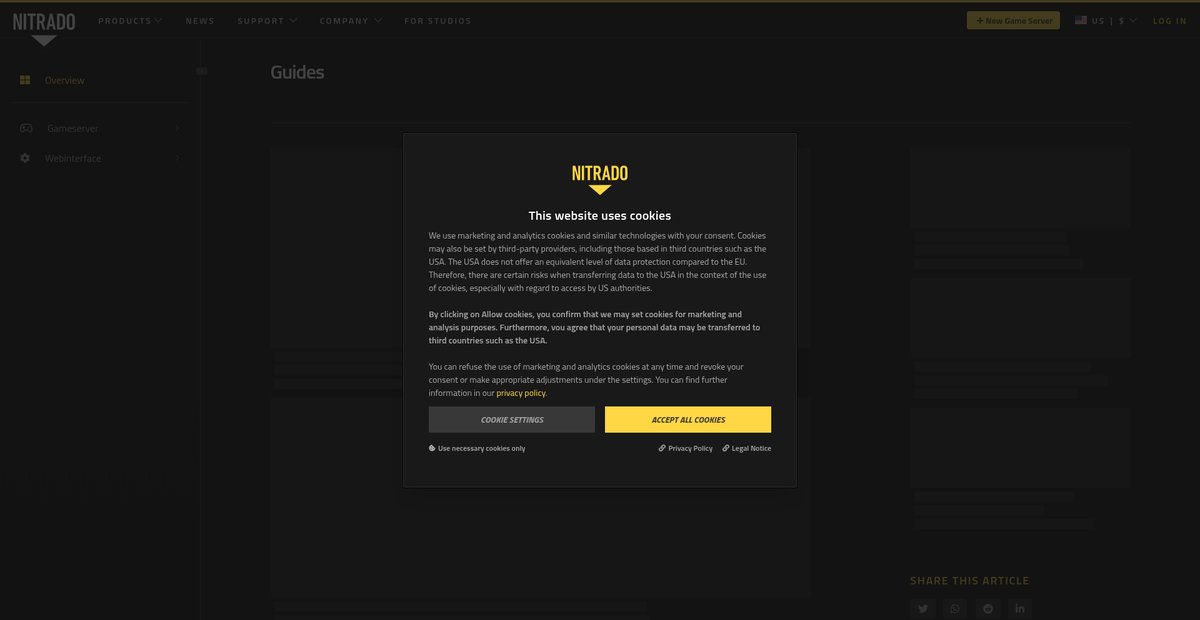 Rent a game server, cheap and immediate hosting Screenshot