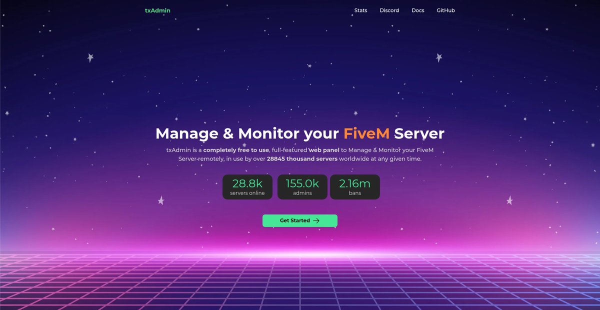 txAdmin - FiveM/RedM Server Management Screenshot
