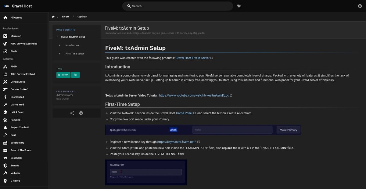 FiveM: txAdmin Setup Screenshot