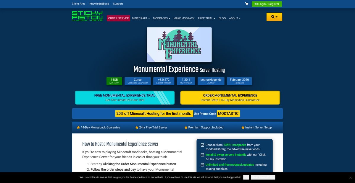 Curse : Monumental Experience Server Hosting Screenshot