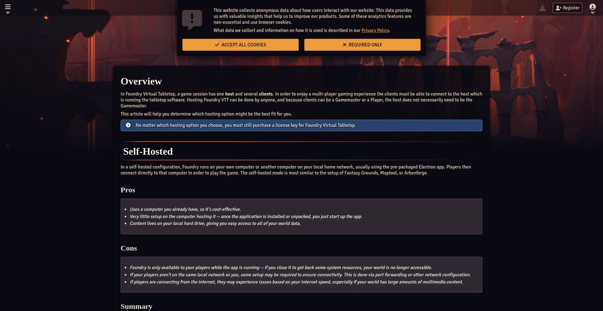 Hosting Options Guide Screenshot