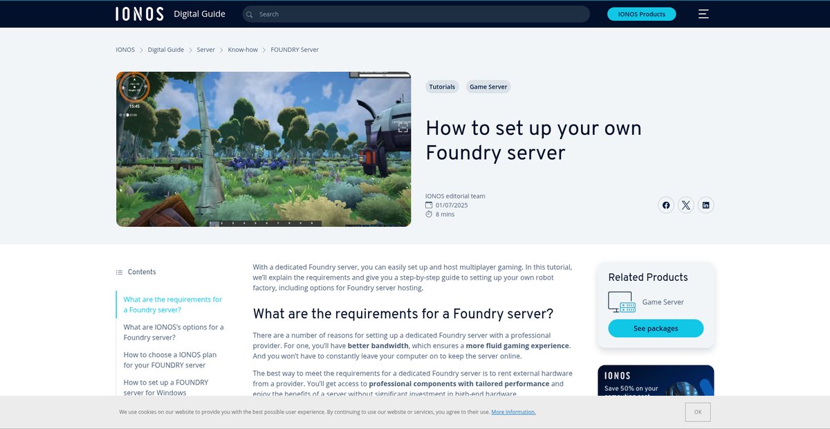 How to set up your own Foundry server Screenshot