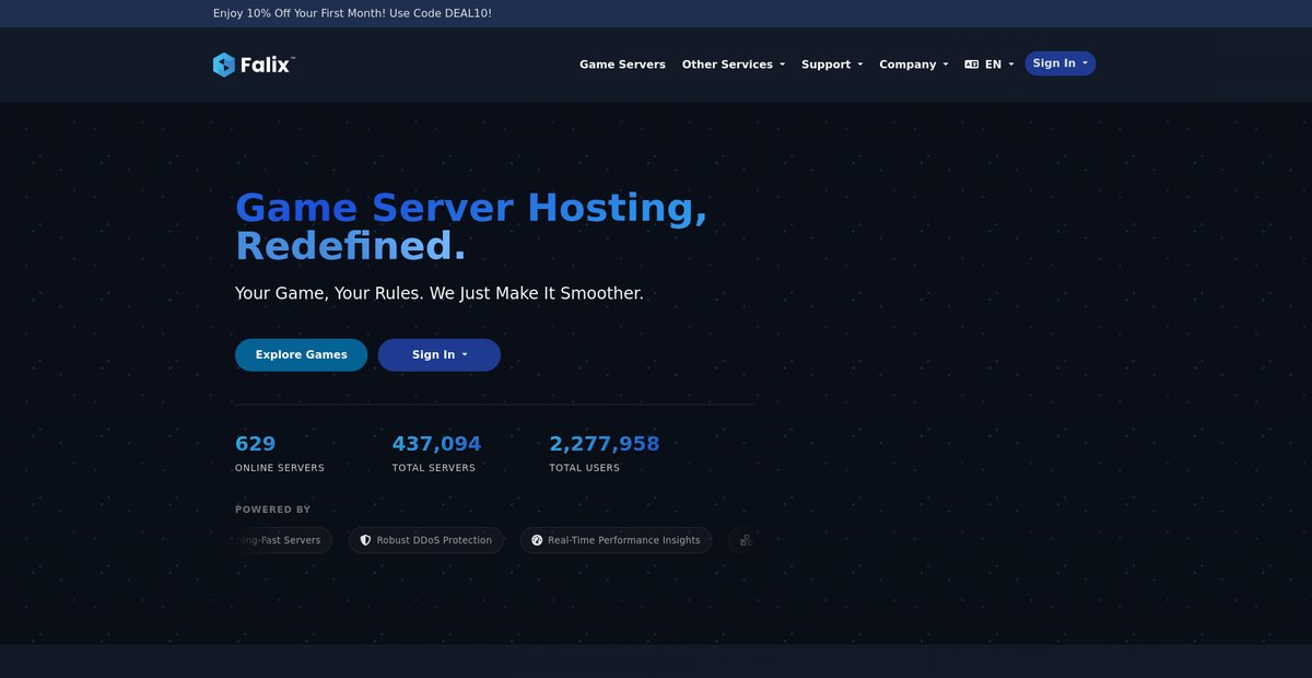 Falix: Minecraft Server Hosting Screenshot