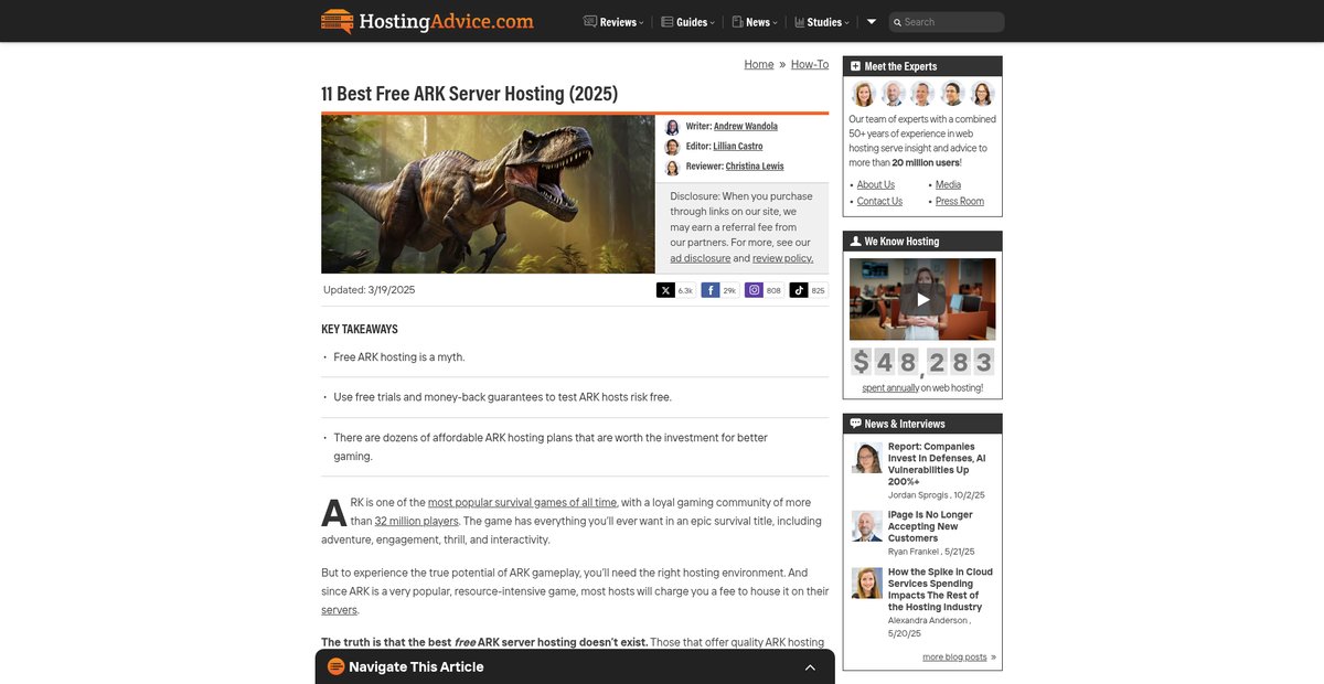 11 Best Free ARK Server Hosting (2025) Screenshot