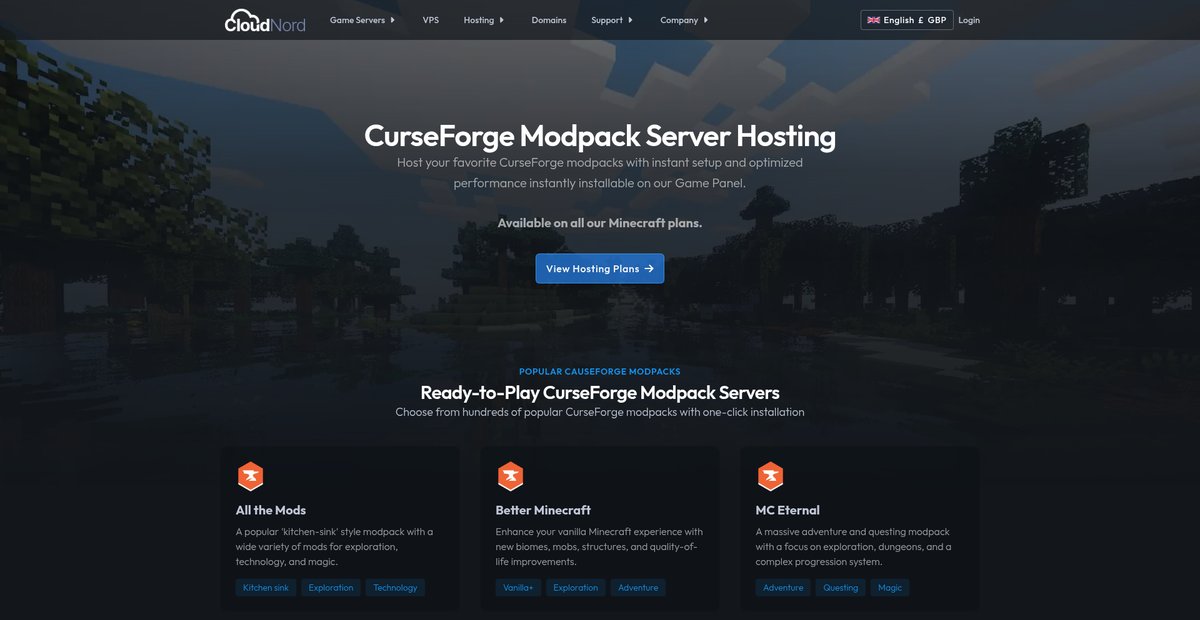 CloudNord | CurseForge Modpack Server Hosting Screenshot