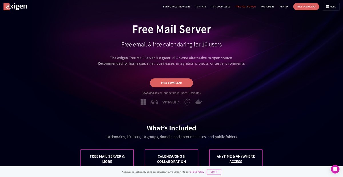 Free Mail Server Screenshot