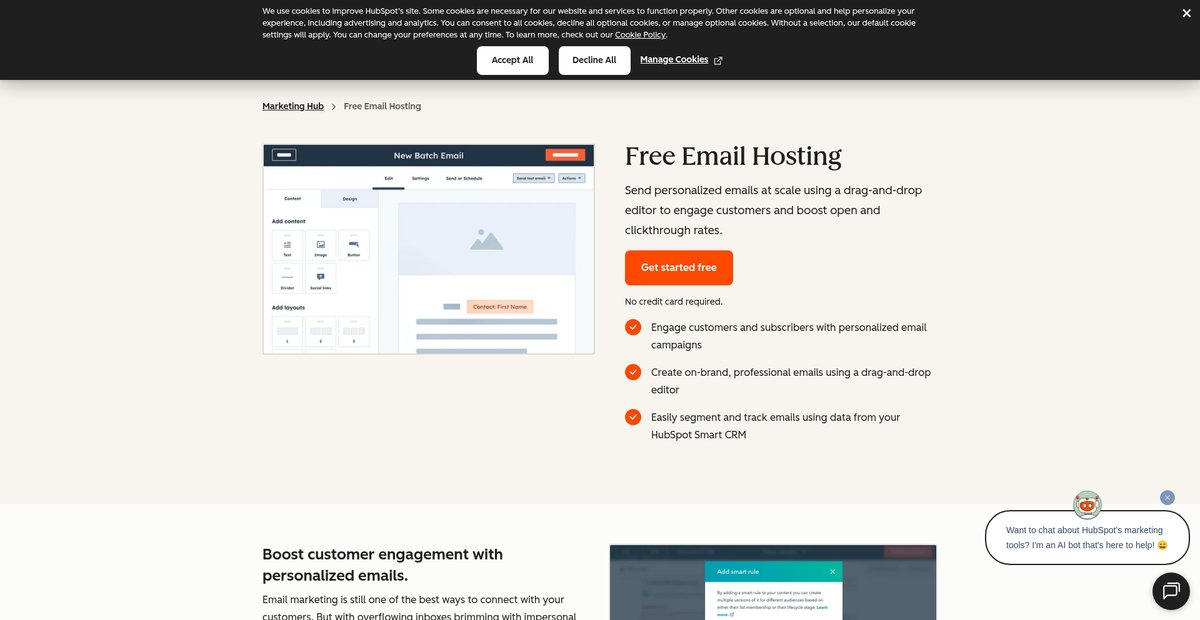 Free Email Hosting | Professional Business ... Screenshot