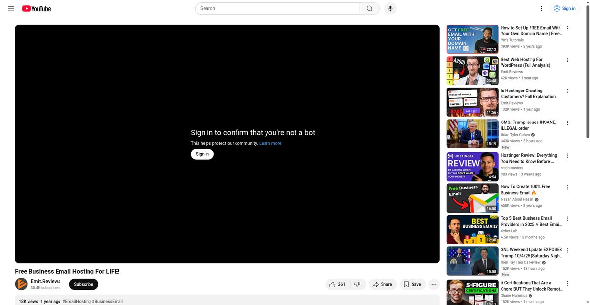 Free Business Email Hosting For LIFE! Screenshot