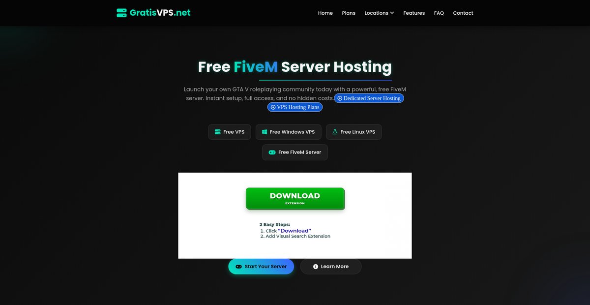 100% Free FiveM Server Hosting | Instant Setup & DDoS ... Screenshot