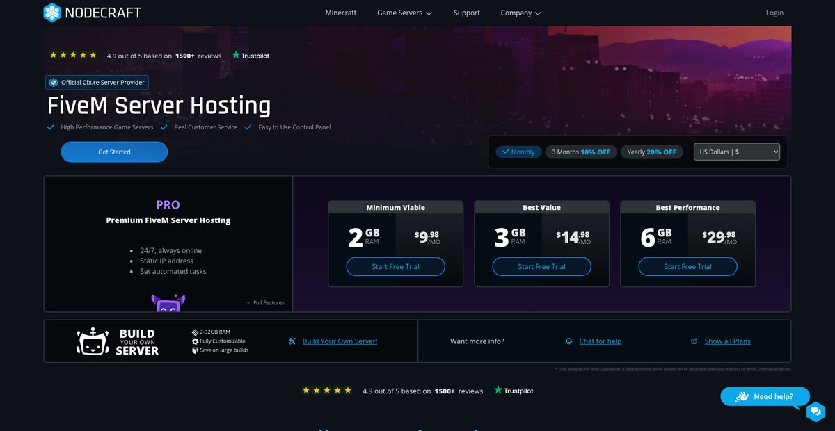 FiveM Game Server Hosting Screenshot