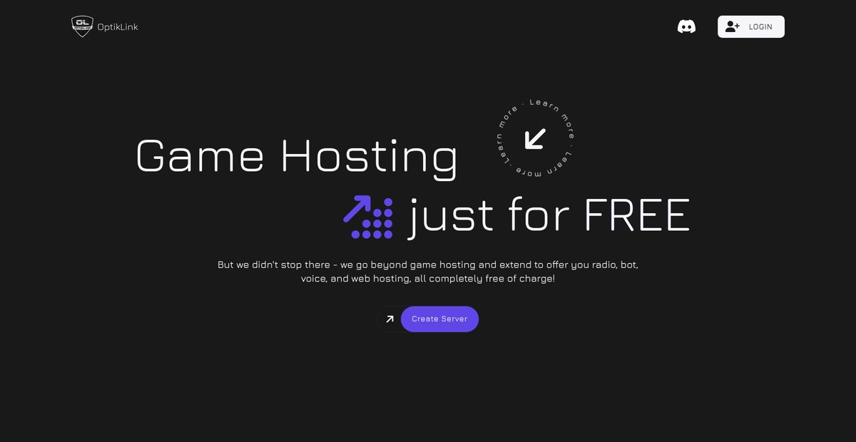 OptikLink - Free hosting Screenshot