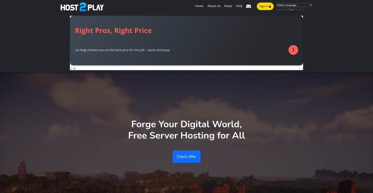 host2play | Free Hosting Screenshot